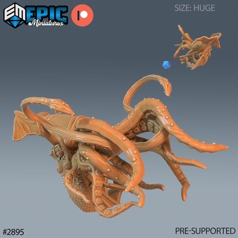 Lula Gigante Atacando - Sem Pintura, Miniatura 3D Enorme Para RPG de Mesa - comprar online
