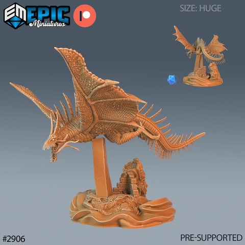 Drake Oceânico Atacando - Sem Pintura, Miniatura 3D Enorme Para RPG de Mesa - comprar online