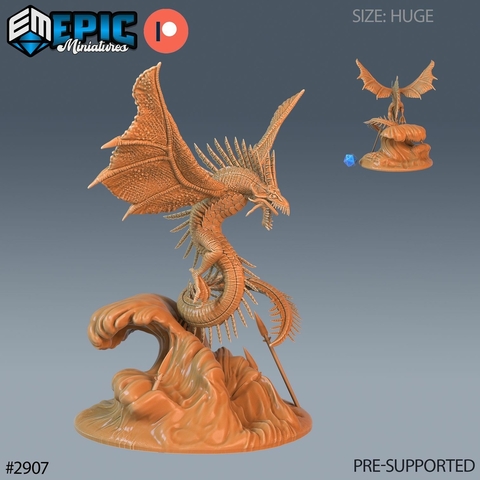 Drake Oceânico Guardando - Sem Pintura, Miniatura 3D Enorme Para RPG de Mesa - comprar online