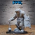 Troll Saqueador em Guarda - Sem Pintura, Miniatura 3D Grande Para RPG de Mesa