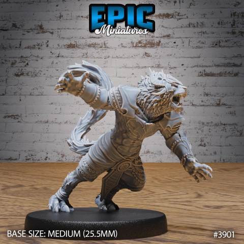 Rakshasa Guerreiro - Sem Pintura, Miniatura 3D Médio Para Rpg de Mesa