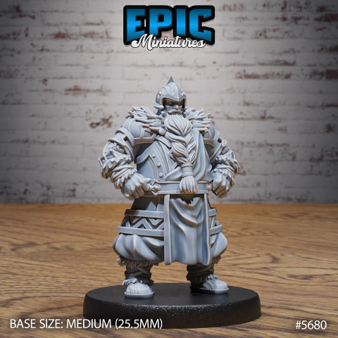 Anão Guerreiro - Sem Pintura, Miniatura 3D Média Para RPG de Mesa - comprar online