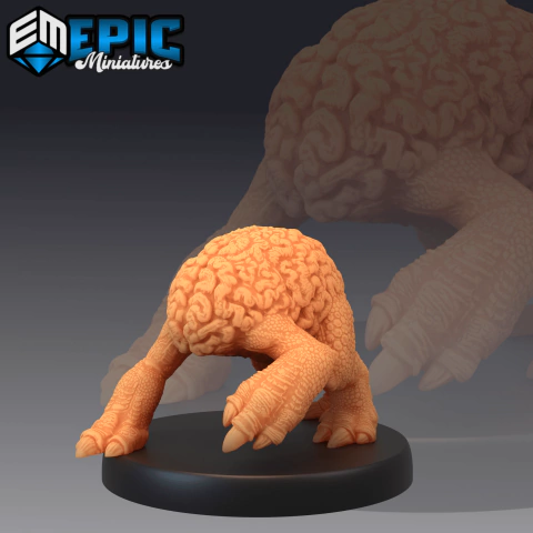 Devorador de Intelecto - Sem Pintura, Miniatura 3D Média Para Rpg de Mesa