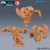 Fera Blindada - Sem Pintura, Miniatura 3D Média Para Rpg de Mesa
