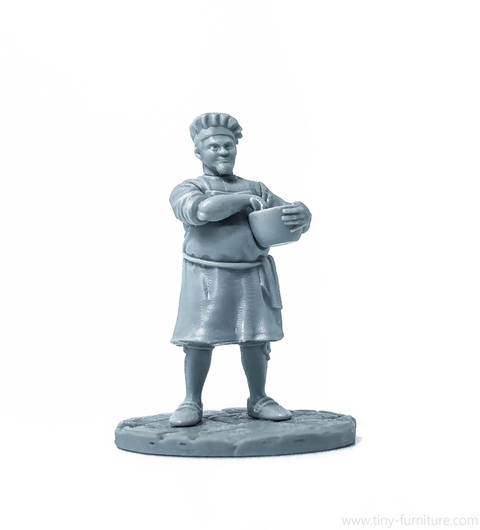 Padeiro - Sem Pintura, Miniatura 3D Média Para Rpg de Mesa