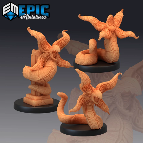 Grick - Sem Pintura, Miniatura 3D Médio Para Rpg de Mesa