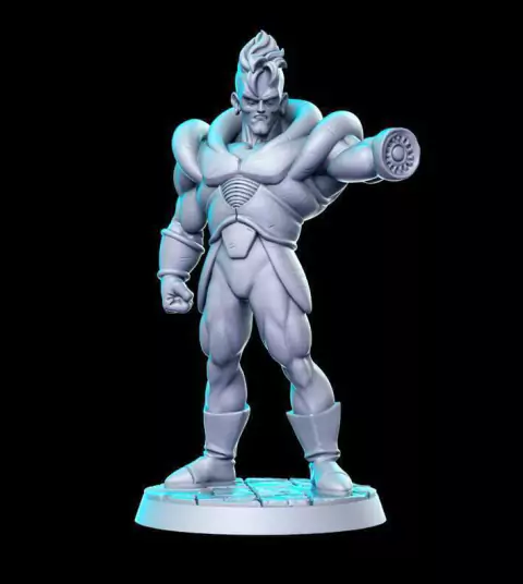 Androide 16 - Sem Pintura, Miniatura 3D Média Para Rpg de Mesa