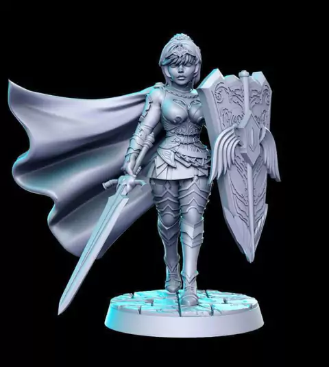 Charlotte (FF Brave Exvius) - Sem Pintura, Miniatura 3D Média Para Rpg de Mesa