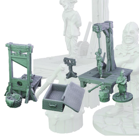 Dia de Execução - Sem Pintura, Miniatura 3D Enorme Para Rpg de Mesa