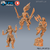 Genasi do Fogo - Sem Pintura, Miniatura 3D Médio Para Rpg de Mesa