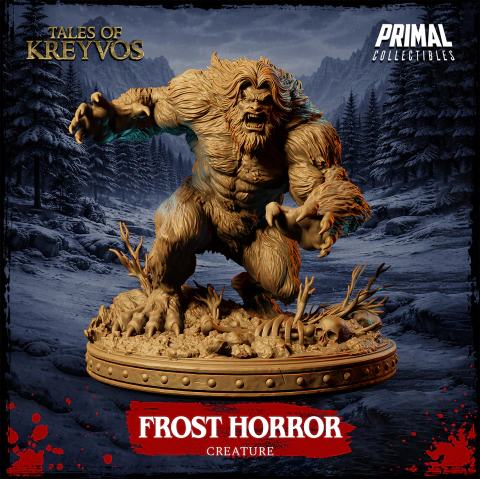 Horror Congelado - Sem Pintura, Miniatura 3D Grande Para Rpg