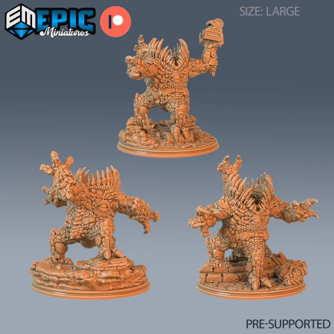 Xorn - Sem Pintura, Miniatura 3D Grande Para Rpg de Mesa