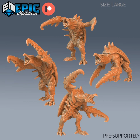 Ganchador - Sem Pintura, Miniatura 3D Grande Para Rpg de Mesa