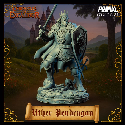 Rei Uther Pendragon - Sem Pintura, Miniatura 3D Média Para Rpg de Mesa - comprar online