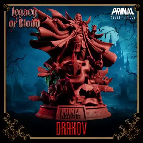 Drakov Dracula, Lorde Vampiro - Sem Pintura, Action Figure 3D - comprar online