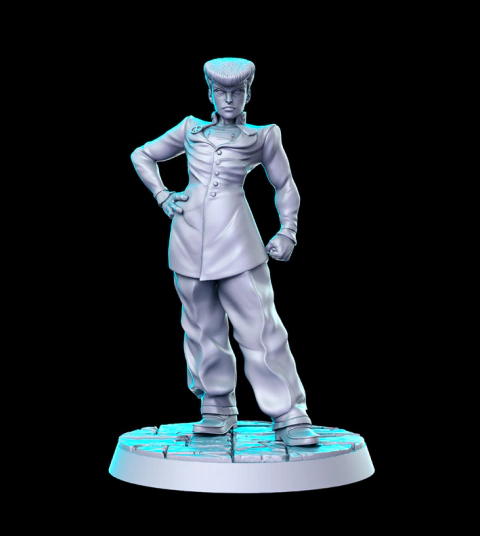 Josuke - Sem Pintura, Miniatura 3D Média Para Rpg de Mesa
