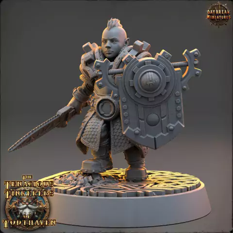 Magath Byteblood - Sem Pintura, Miniatura 3D Médio Para Rpg de Mesa
