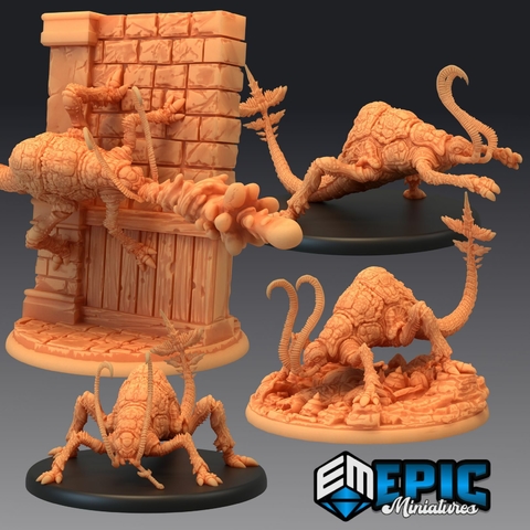 Monstro da Ferrugem - Sem Pintura, Miniatura 3D Grande Para Rpg de Mesa
