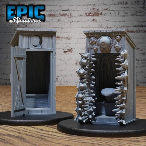 Mimico Banheiro - Sem Pintura, Miniatura 3D Grande Para RPG de Mesa