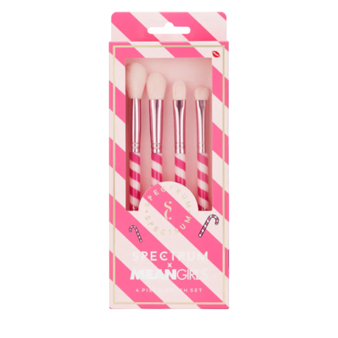 Spectrum Collections - Mean Girls Candy Cane "You Go Glen Coco" 4 Piece Brush Set