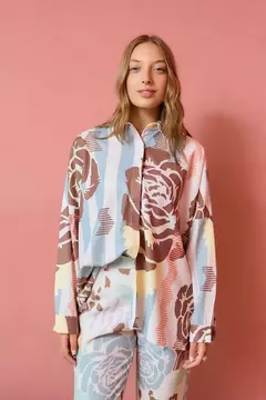 Camisa Tunez Roses Natural