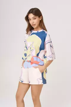 Remera Lima Poppy Flower Natural