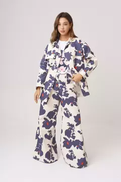 Pantalon Vista Cow Print White
