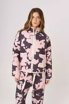 Campera Nate Cow Print Pink