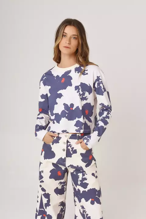 Remera Cece Cow Print White
