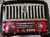 Radio Retrô Antiga AM/FM Usb Aux SD Recarregável INOVA - KV-8394 FRENTE DOURADA E TETALHE VERMELHO