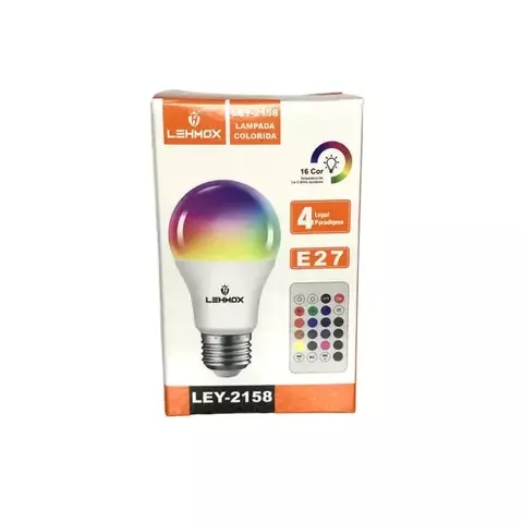 Lampada de LEG Colorida RGB com Controle Remoto Lehmox LEY- 2158