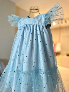 Vestido Clarissa estrelas azul - LELE PETIT
