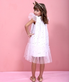 Vestido Clarissa estrelas branco - comprar online