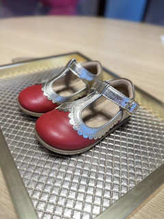 Sapatilha boneca - vermelha com dourado - comprar online