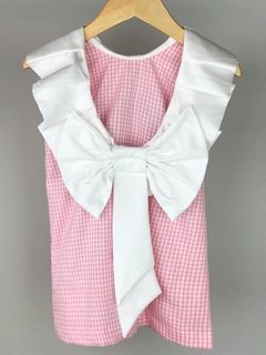 Vestido Ciça - xadrez rosa - comprar online