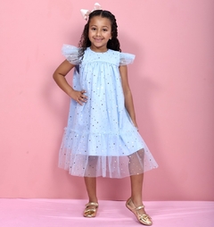 Vestido Clarissa estrelas azul - comprar online