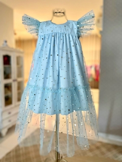 Vestido Clarissa estrelas azul - loja online