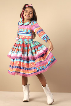 (pronta entrega) Vestido Junino Manga Tirinhas de Amor - comprar online