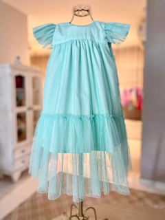Vestido Clarissa verde água