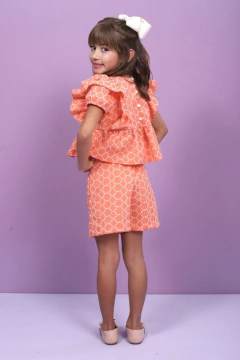 Conjunto Eloá linho laranja - comprar online