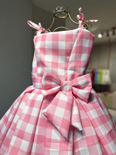 Vestido Barbie Xadrez Rosa - comprar online
