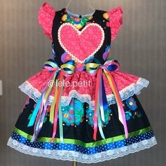 Vestido Junino Coração - Peças únicas