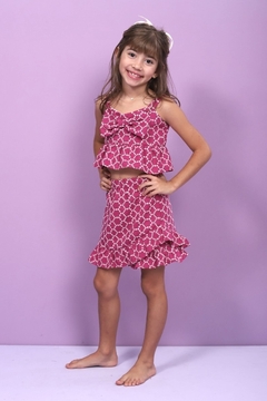 Conjunto Chloe linho fucsia