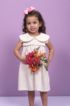Vestido Valentina linho cru - LELE PETIT