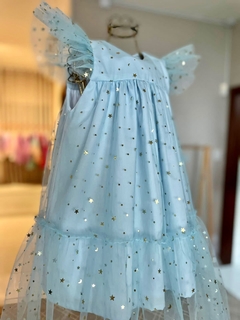 Vestido Clarissa estrelas azul