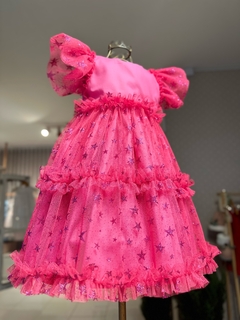 Vestido Estrelas pink