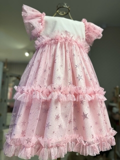 Vestido Estrelas rosa na internet