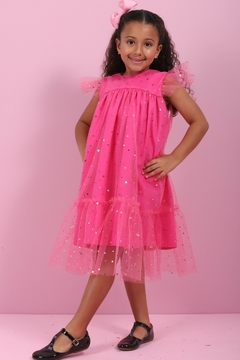Vestido Clarissa estrelas pink