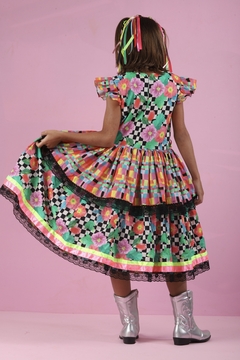 Vestido Junino Coração Colorido - LELE PETIT
