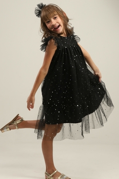 Vestido Clarissa estrelas preto